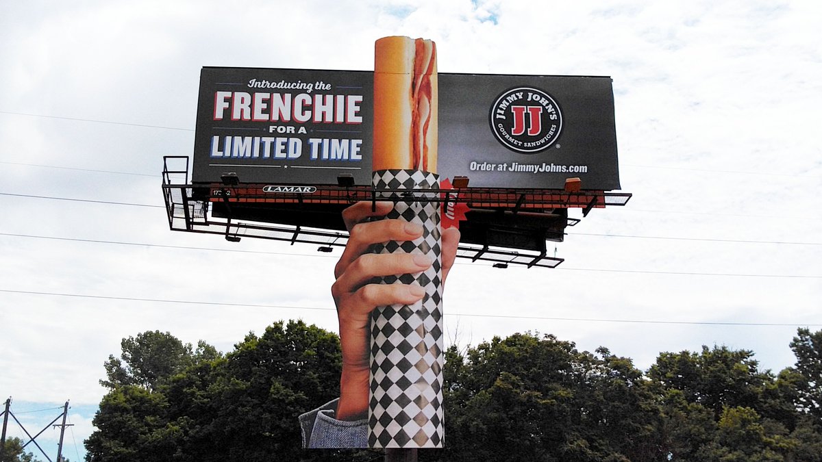 billboard advertisement for jimmy john's