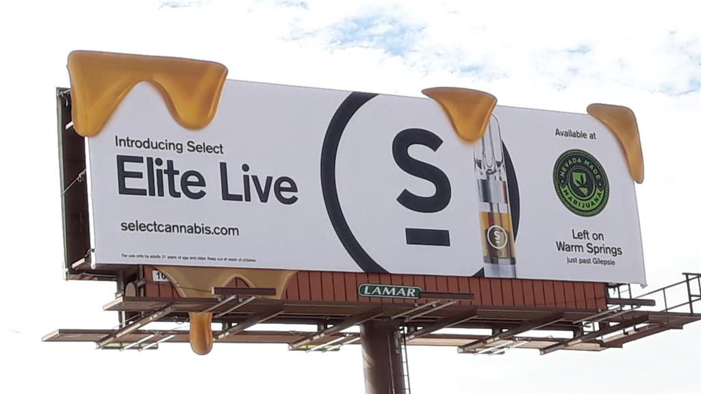 billboard advertisement for Select Cura Leaf