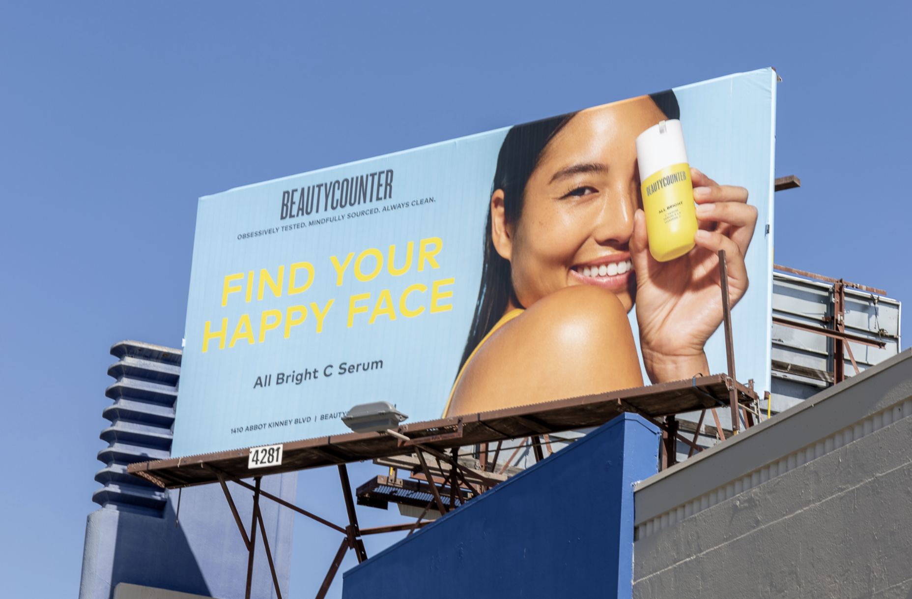 billboard advertisement for Beauty Counter